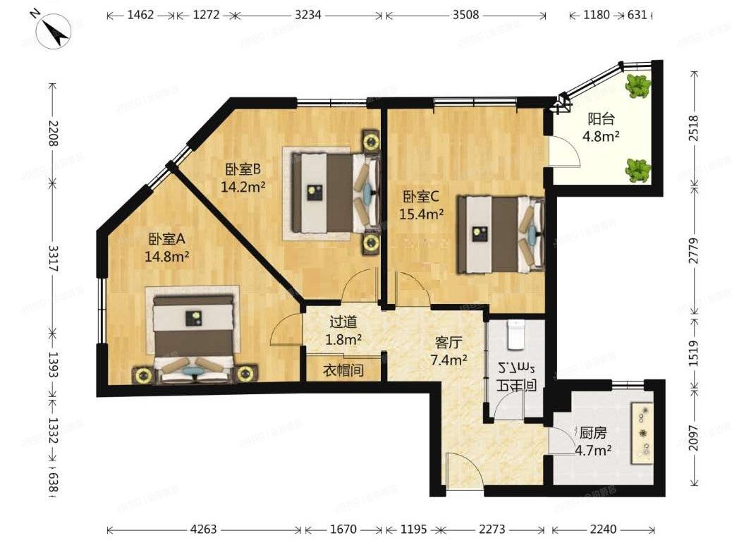 海淀区  吴家村路10号院11号楼24层2406