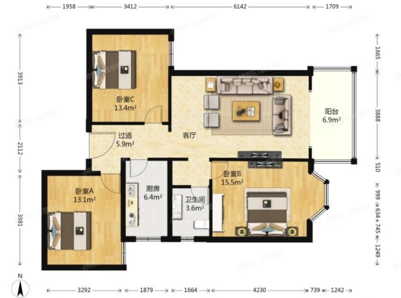 丰台区  北甲地路6号院玺萌丽苑6-17-J（玺萌丽苑）