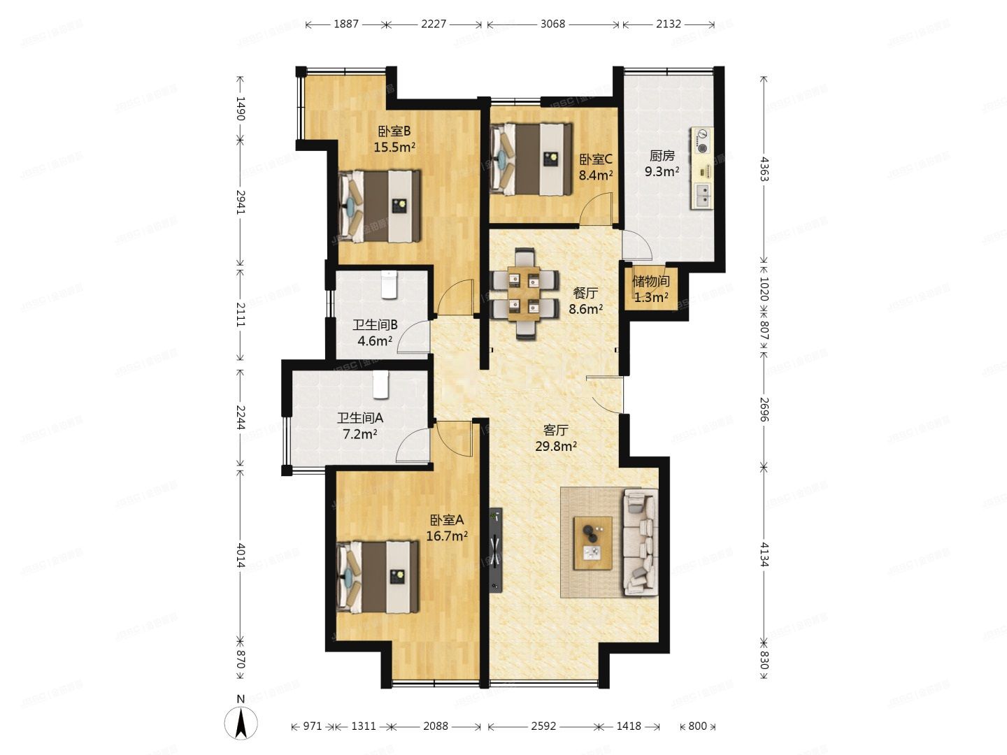大兴区 枣园东里38号楼4层1单元401号（首邑上城）