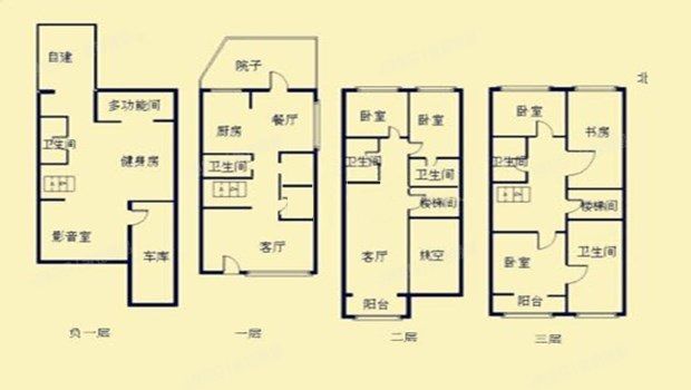 海淀区 万城华府玺园4号楼-1至3层011058、-011058号 别墅