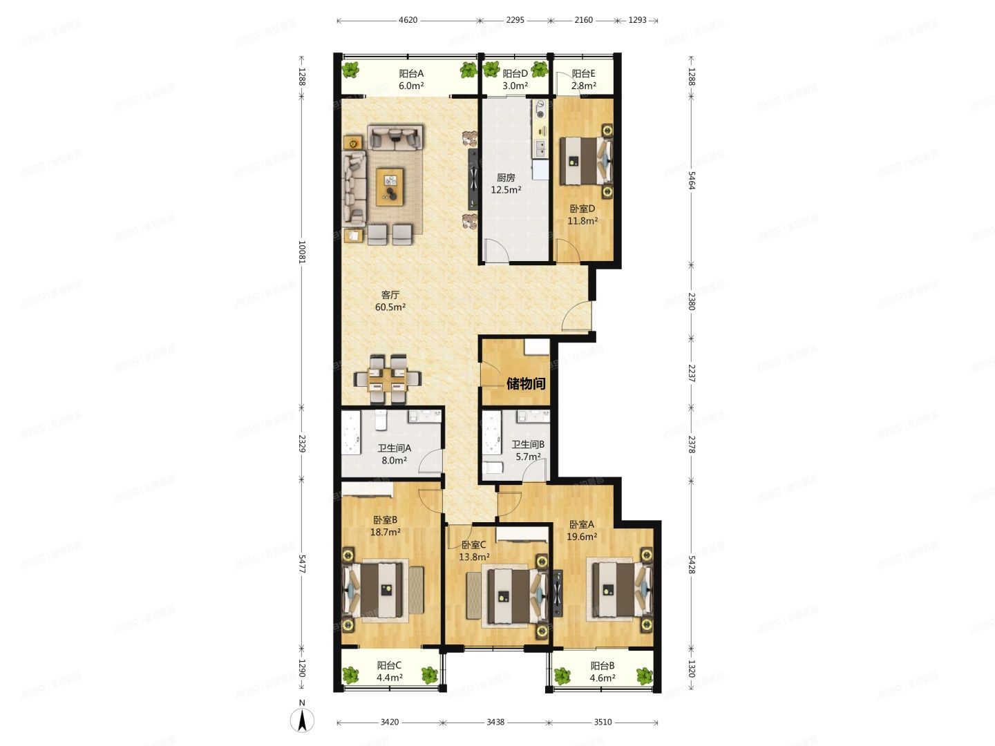 西城区 南菜园街53号院1号楼12层④-12-1201（中华家园）