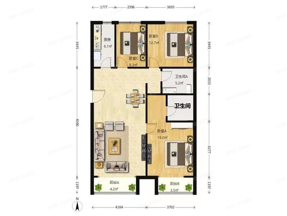 朝阳区 曙光西里甲5号院6号楼27层3105（凤凰城）