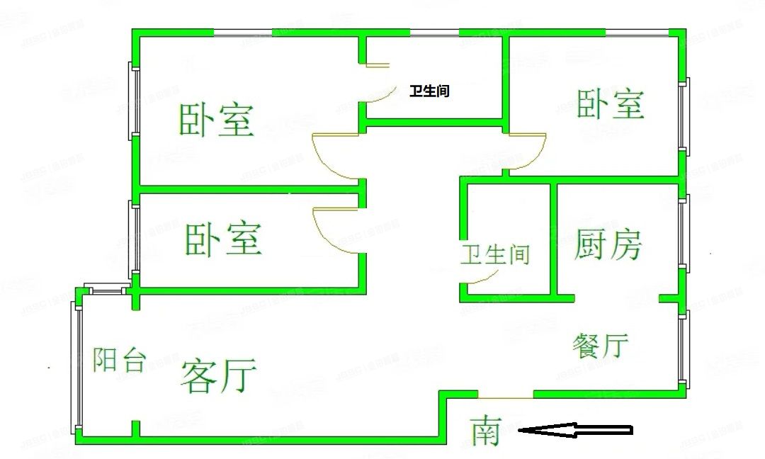 房山区 汇丰街4号院6号2层3单元202号（世界名园B区）