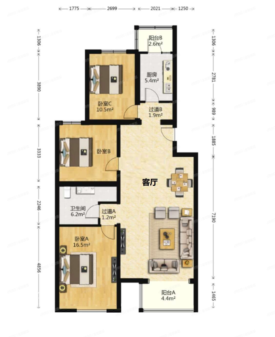 昌平区-回龙观镇 龙跃苑四区37号楼5层2单元502号