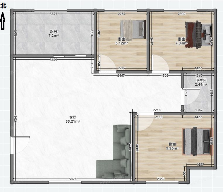 房山区-窦店镇 汇丰街3号院1号楼2单元701号（世界名园）
