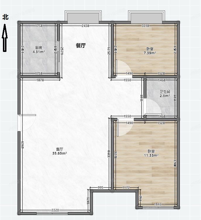 房山区-窦店镇 汇丰街3号院1号楼1单元902号（世界名园）