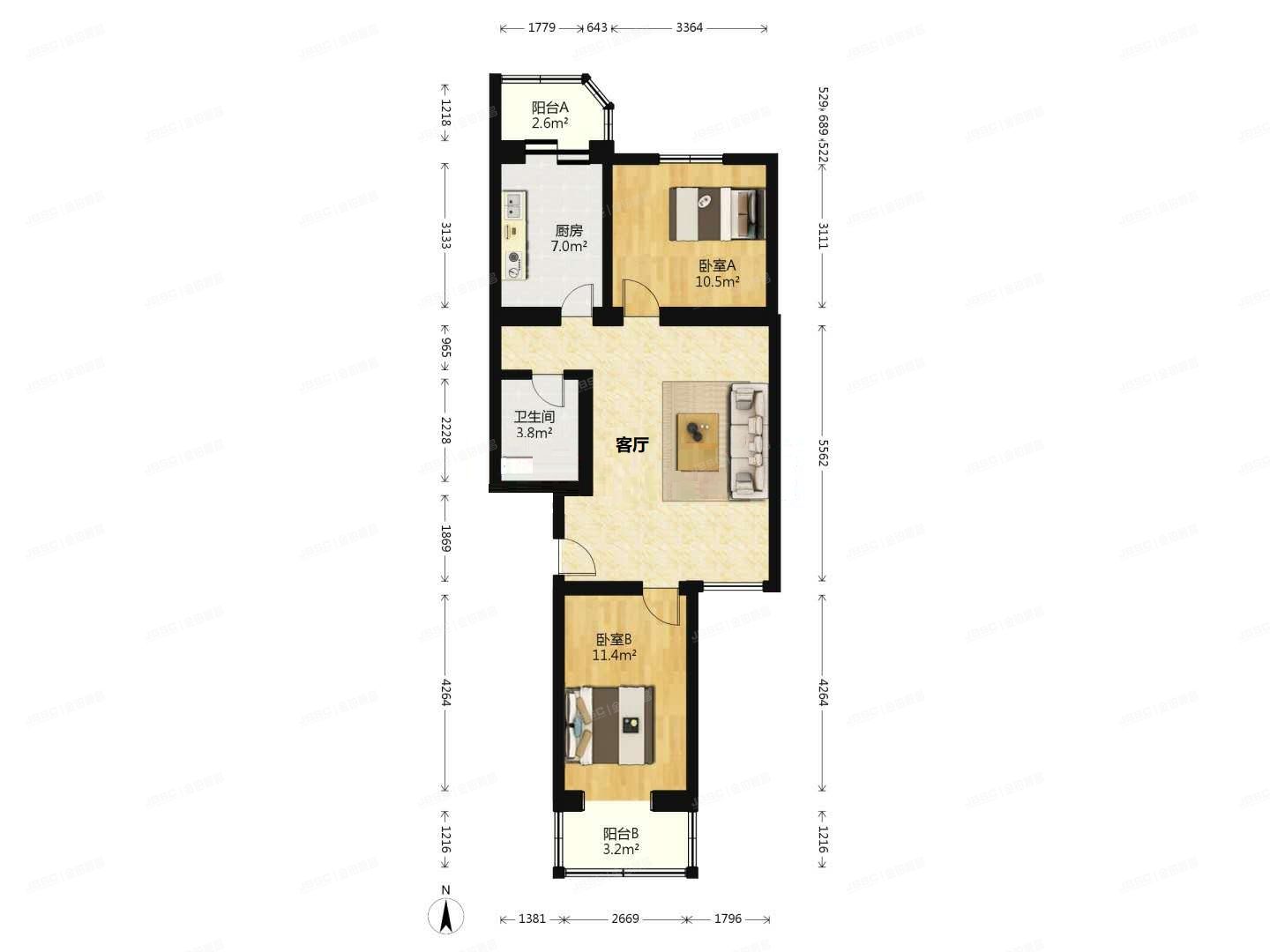 昌平区-昌平镇 昌盛园三区23号楼6层6单元602号