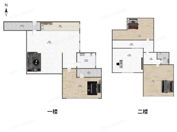 昌平区 顶秀青溪家园5号楼顶层复式