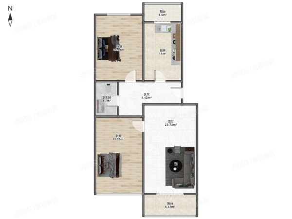 昌平区-回龙观镇 龙锦苑五区2号楼2层2单元202