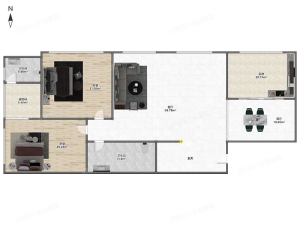 朝阳区 新东路8号院1号楼15层2单元1803（首开铂郡）
