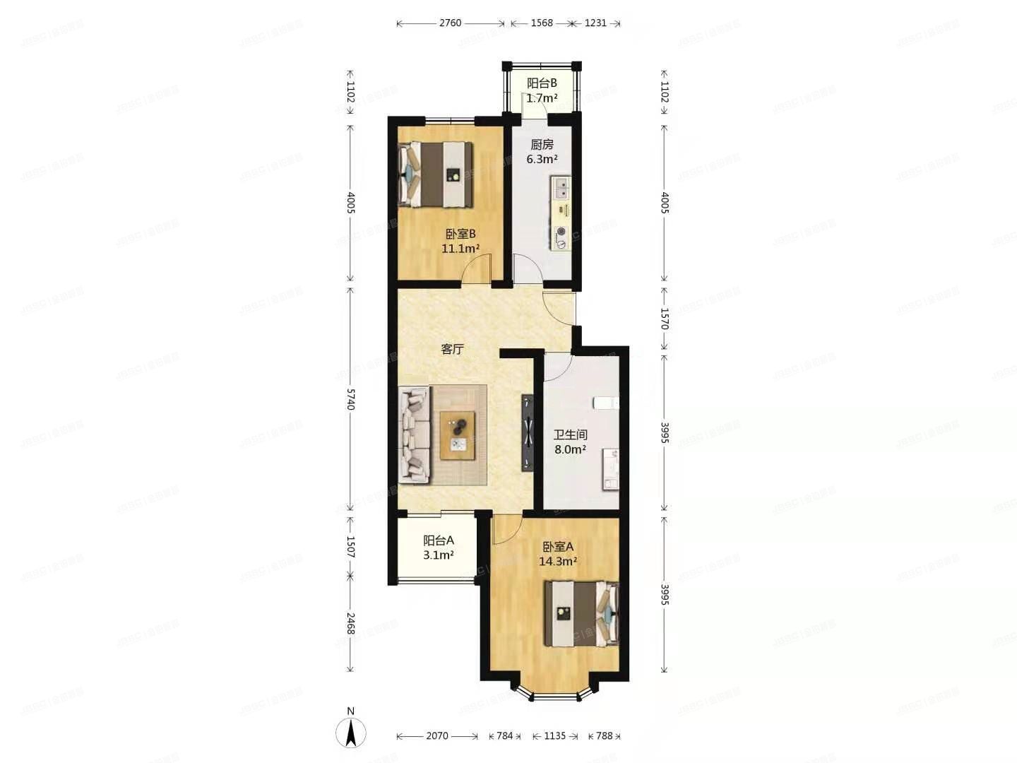 通州区 安顺北里28号楼3层2单元301（翠福园）