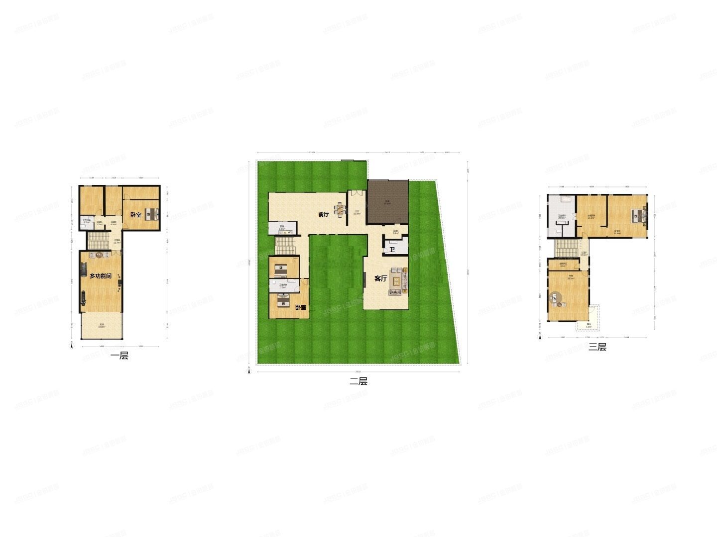 顺义区 金碧湖畔花园北区66号楼-1层至2层+地下室（御墅）