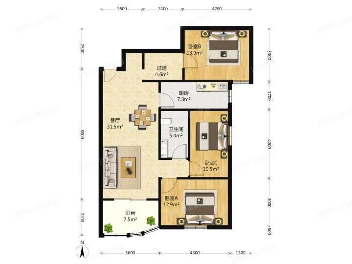 朝阳区 望京西园328号楼1层102（望京西园三区）