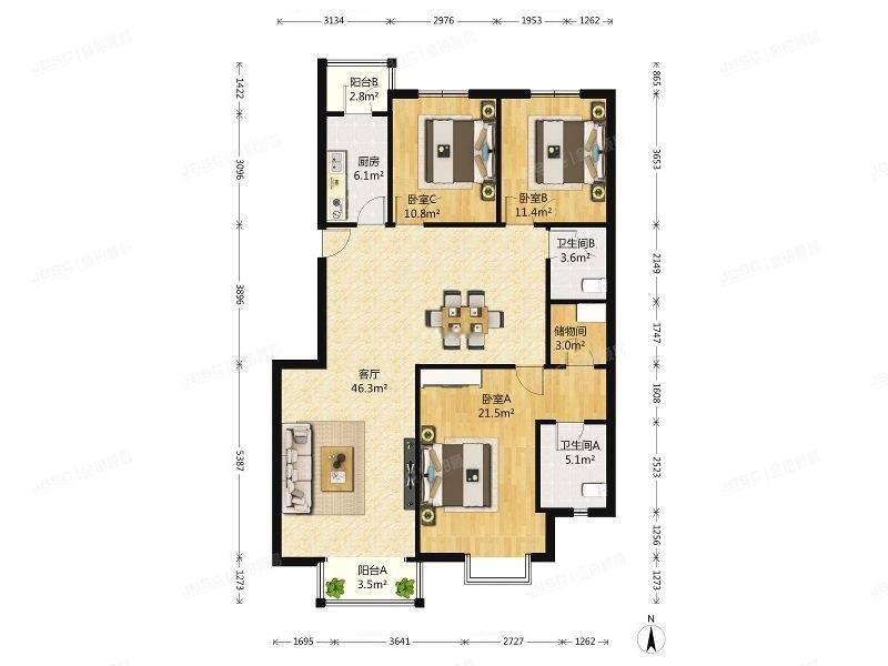 海淀区 裕泽园5号楼4单元201室+车位（绿波漫板裕泽园）