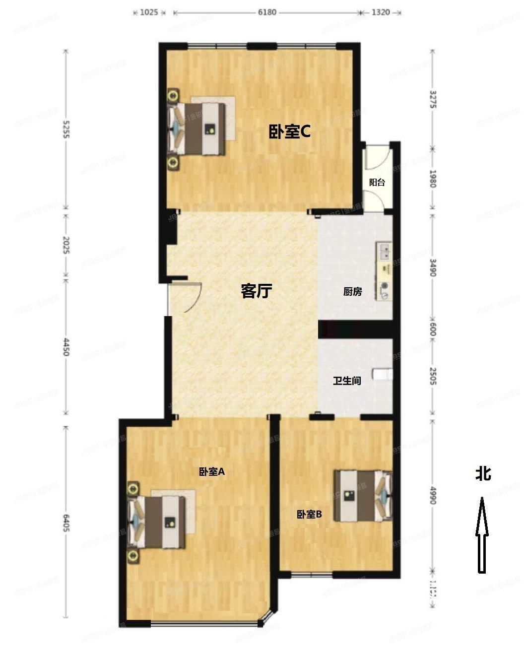 西城区 太平桥大街98号院5号楼2层3门202（中海凯旋）