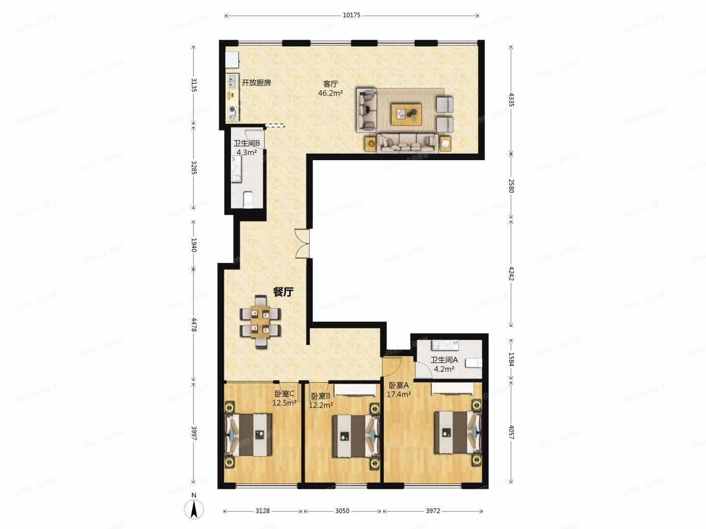 通州区 中山大街61号院2号楼11层1203室（北京one）