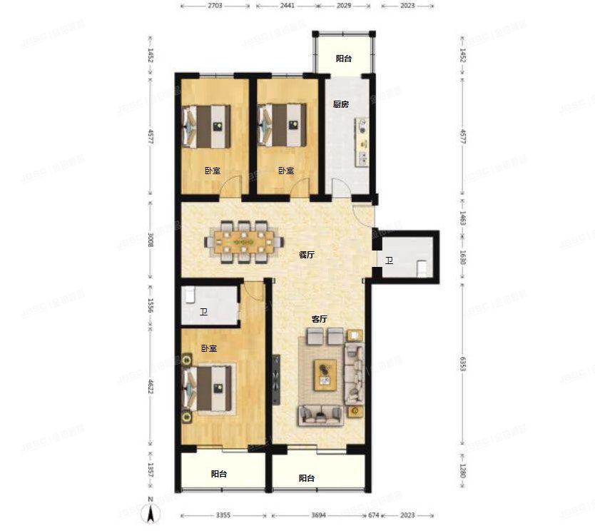 西城区 冠英园西区35号楼1层3单元102 房改房
