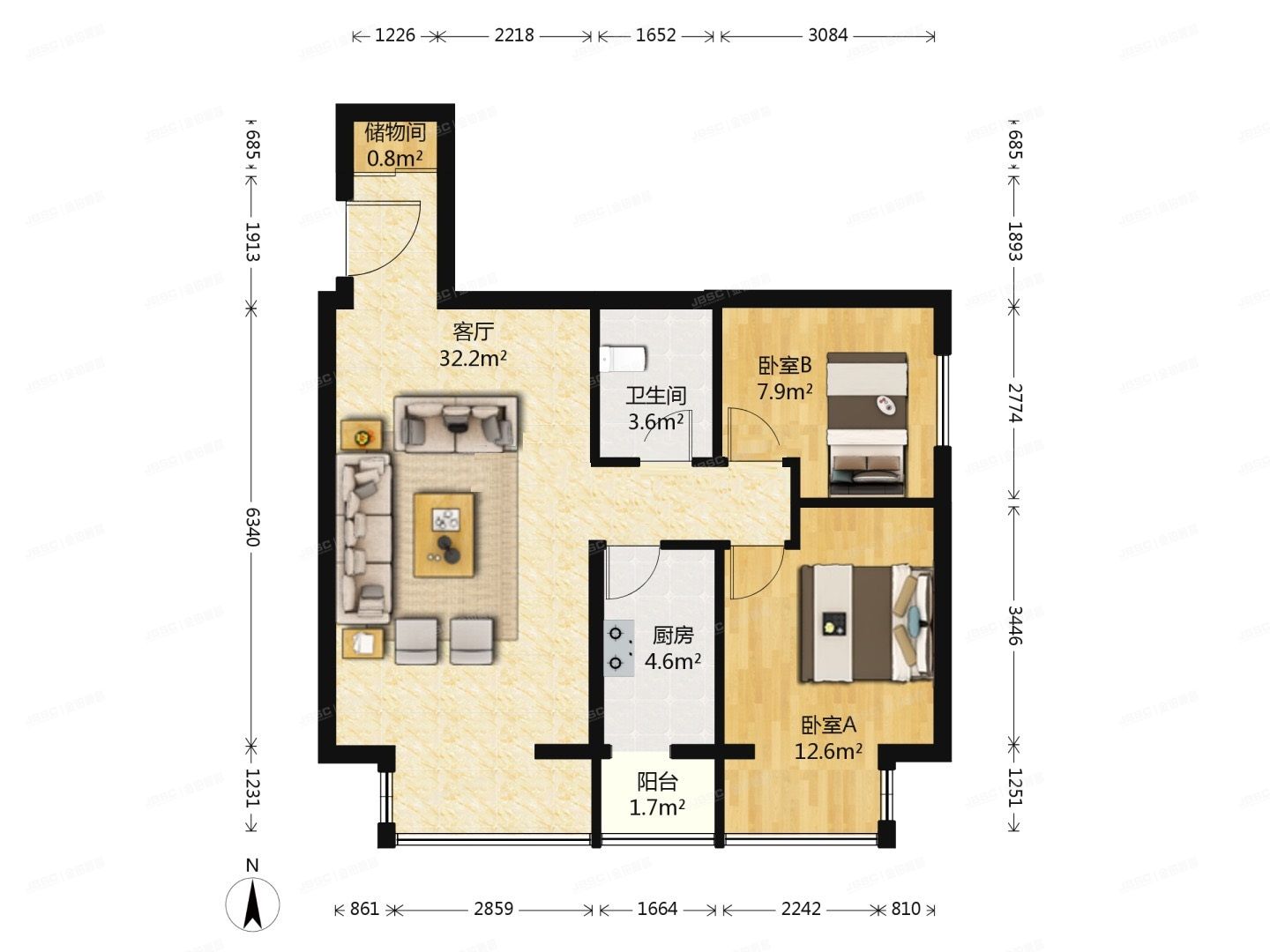大兴区 德贤路239号院1号楼10层1003（润枫锦尚）