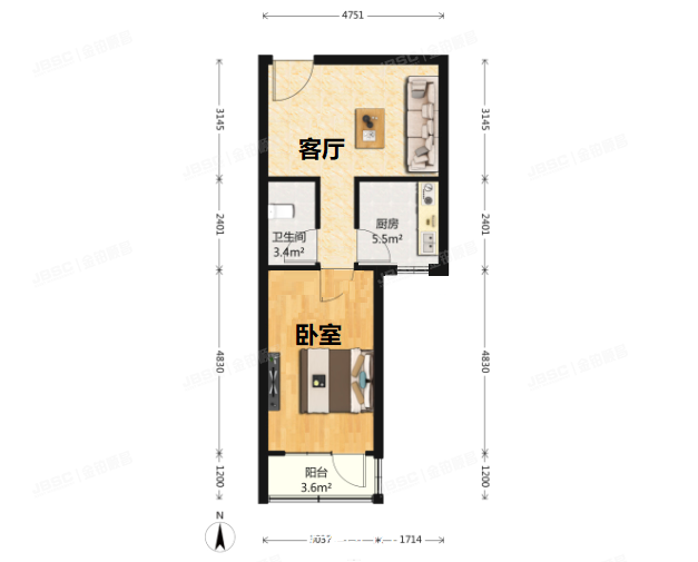 丰台区 西罗园南里30号楼11层1108号 房改房