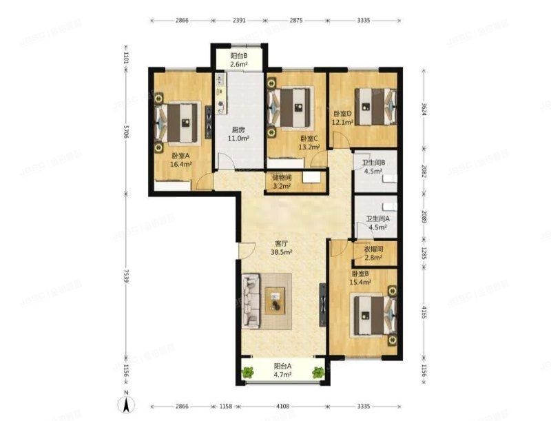 丰台区 益辰欣园1号楼8层2单元801号