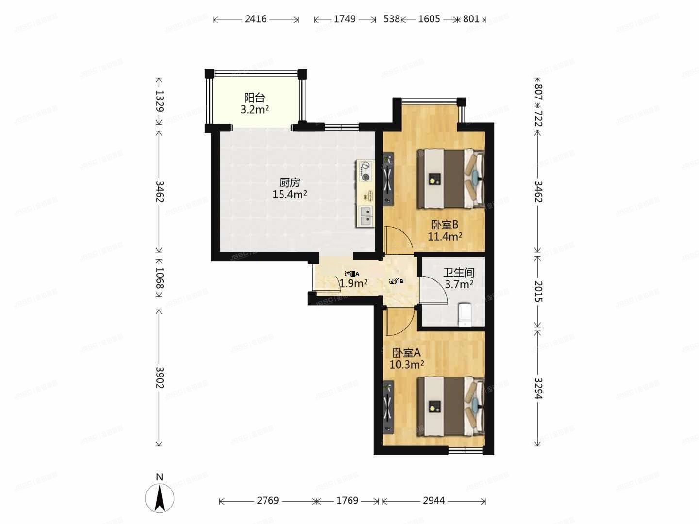 顺义区  双兴东区28号楼4层3单元401（阳光水岸）