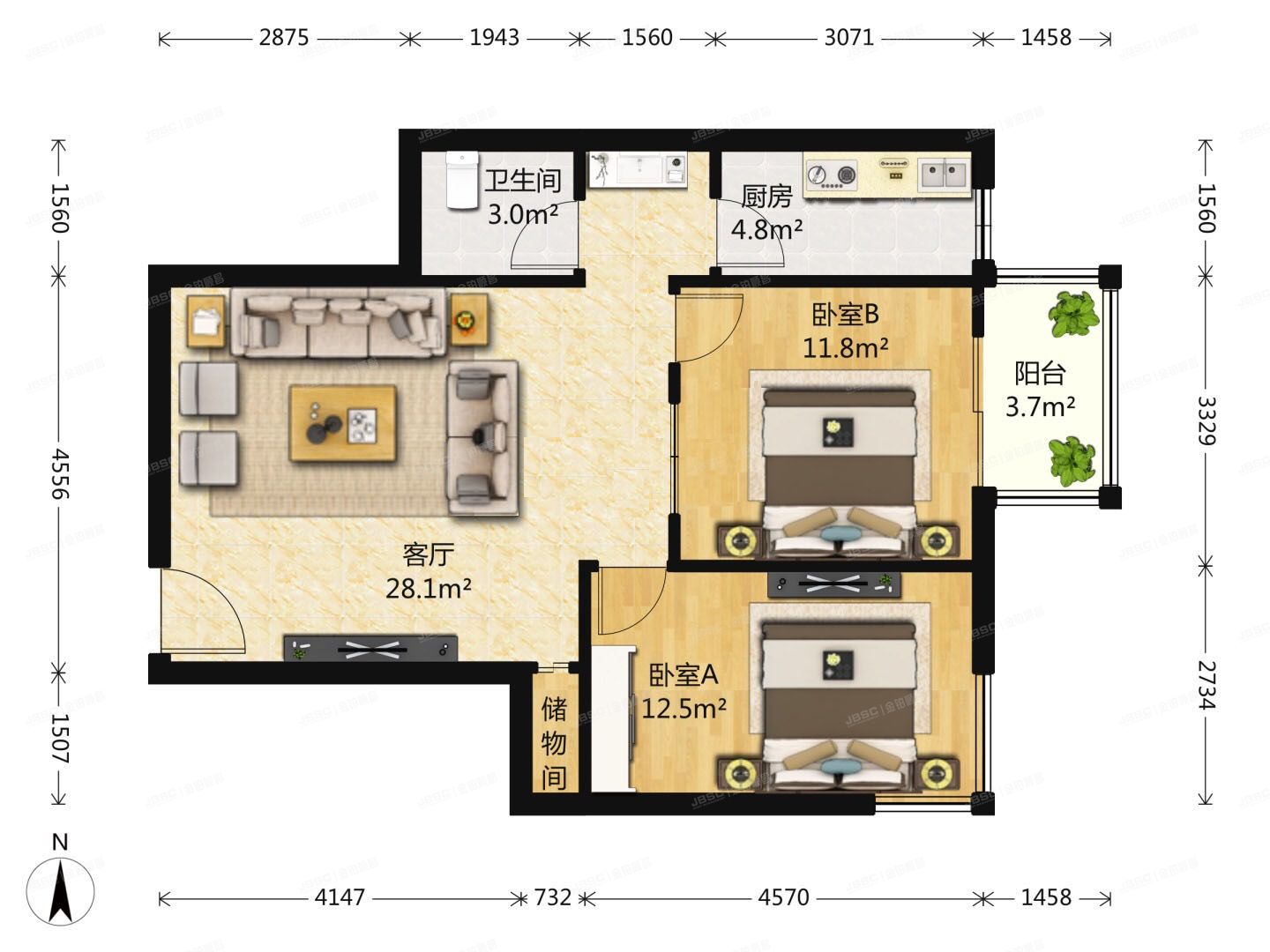 丰台区  新华街三里2号楼21层2102号（新华街三里）