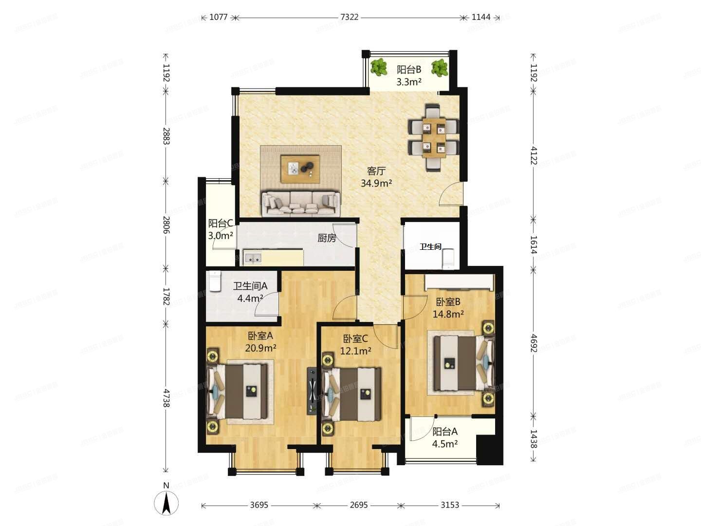 大兴区 开泰东里1号楼5层1单元502（金色漫香林）