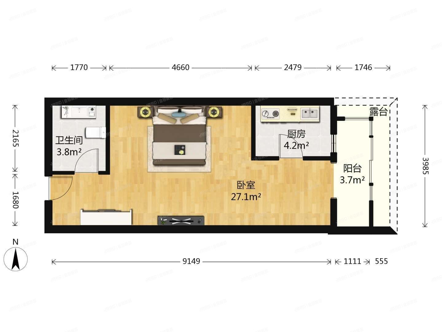 丰台区 丰体南路1号院3号楼20层2009号（丰体时代花园）经适房
