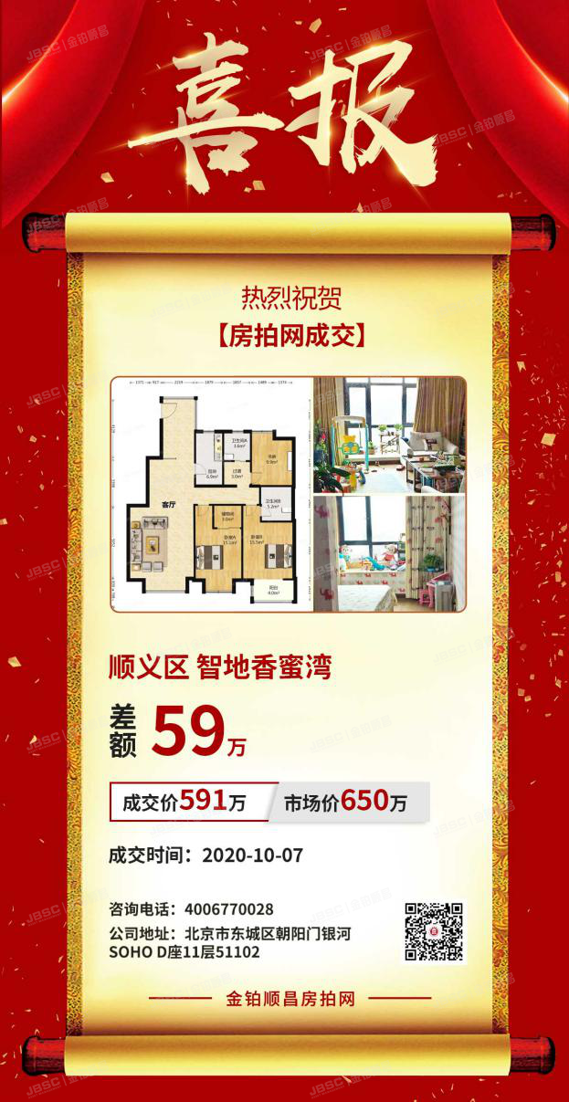 喜报|恭喜客户低于市场价59万成功拍下馨港庄园