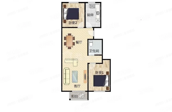 大兴区 榆文街2号院1号楼8层2单元801（榆垡新城嘉园）