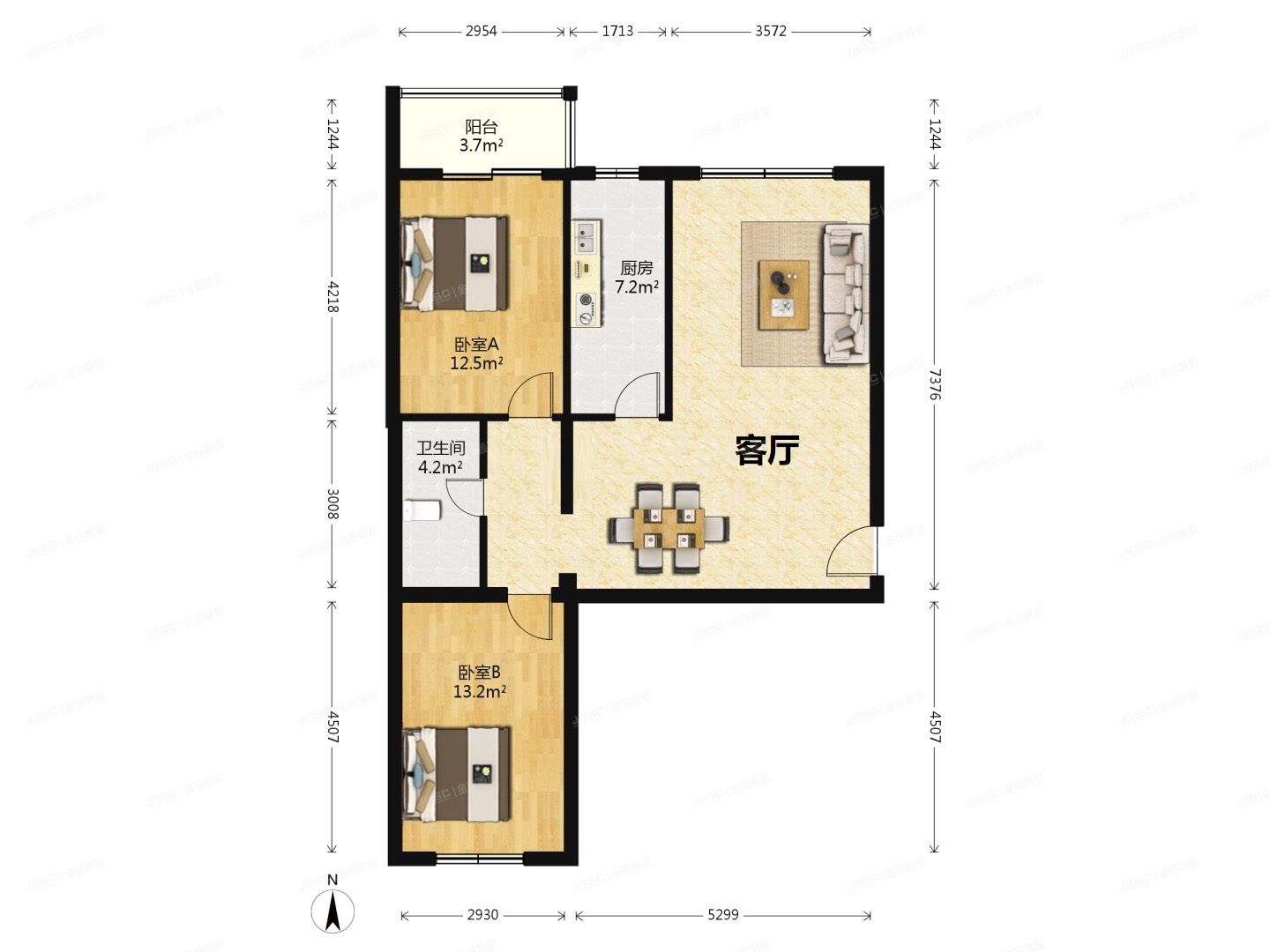 大兴区-瀛海镇 兴海园7号楼8层1单元804（兴海园）