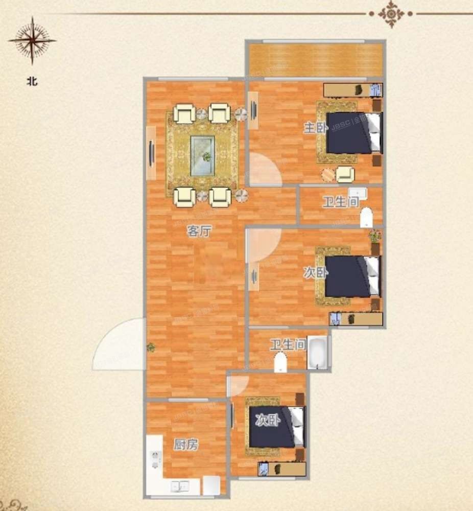 怀柔区 融城园南区10号楼3层5单元302（融城园）