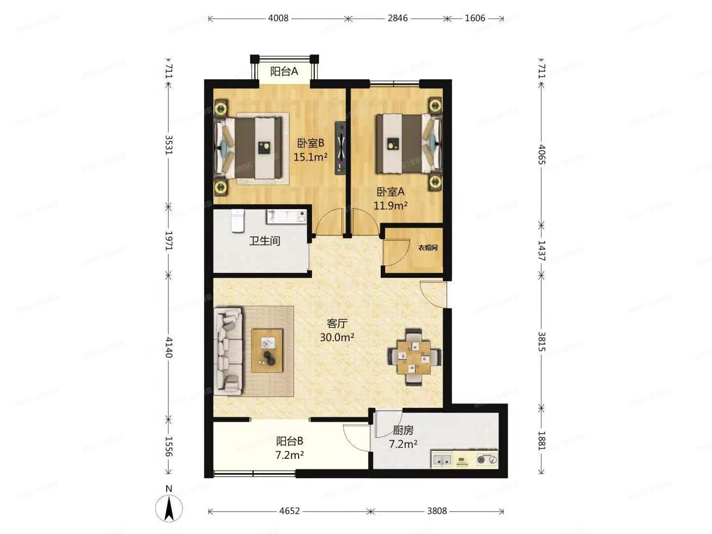 朝阳区 工人体育场东路8号院2号楼6层5单元602（康堡花园）