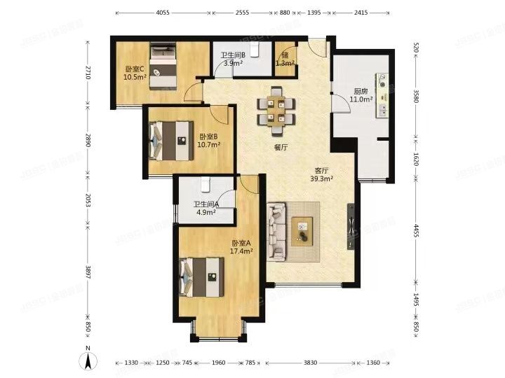 朝阳区 南湖西园215号楼13层1602室（季景沁园）