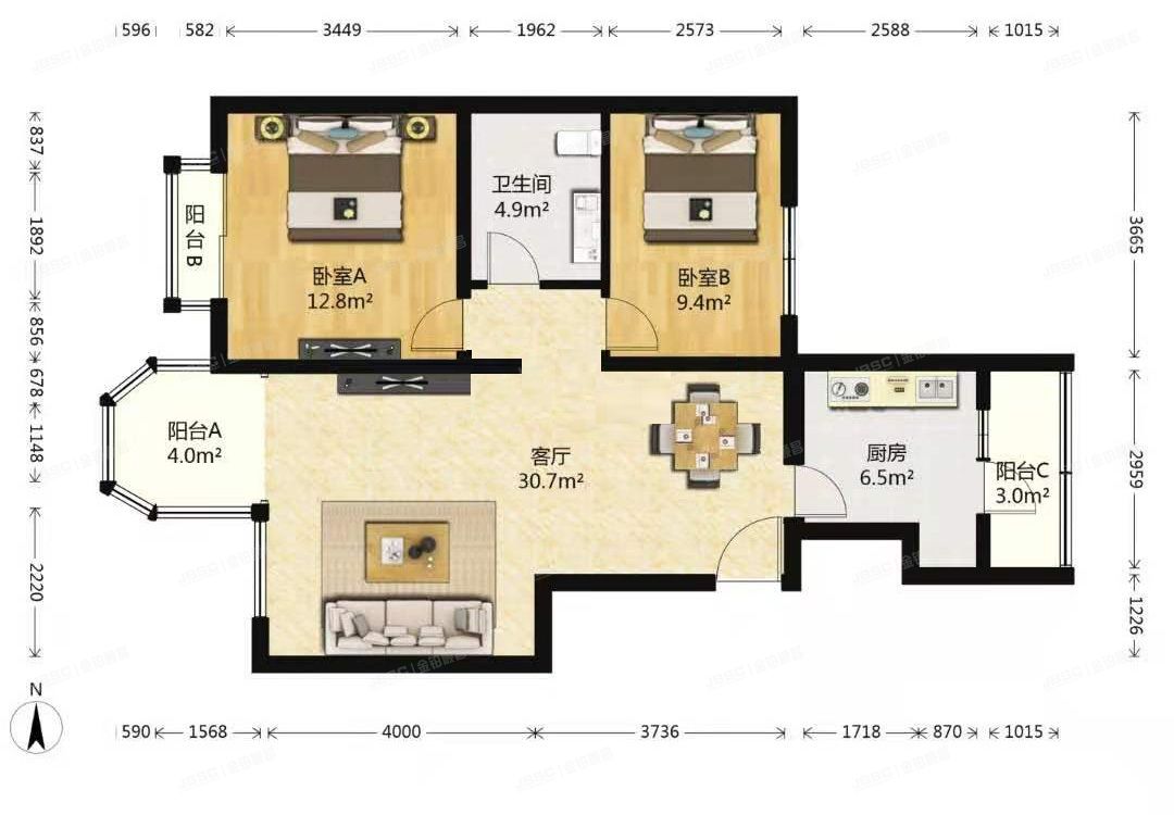 丰台区 骏景园北区23号楼6层601号（珠江骏景北区）