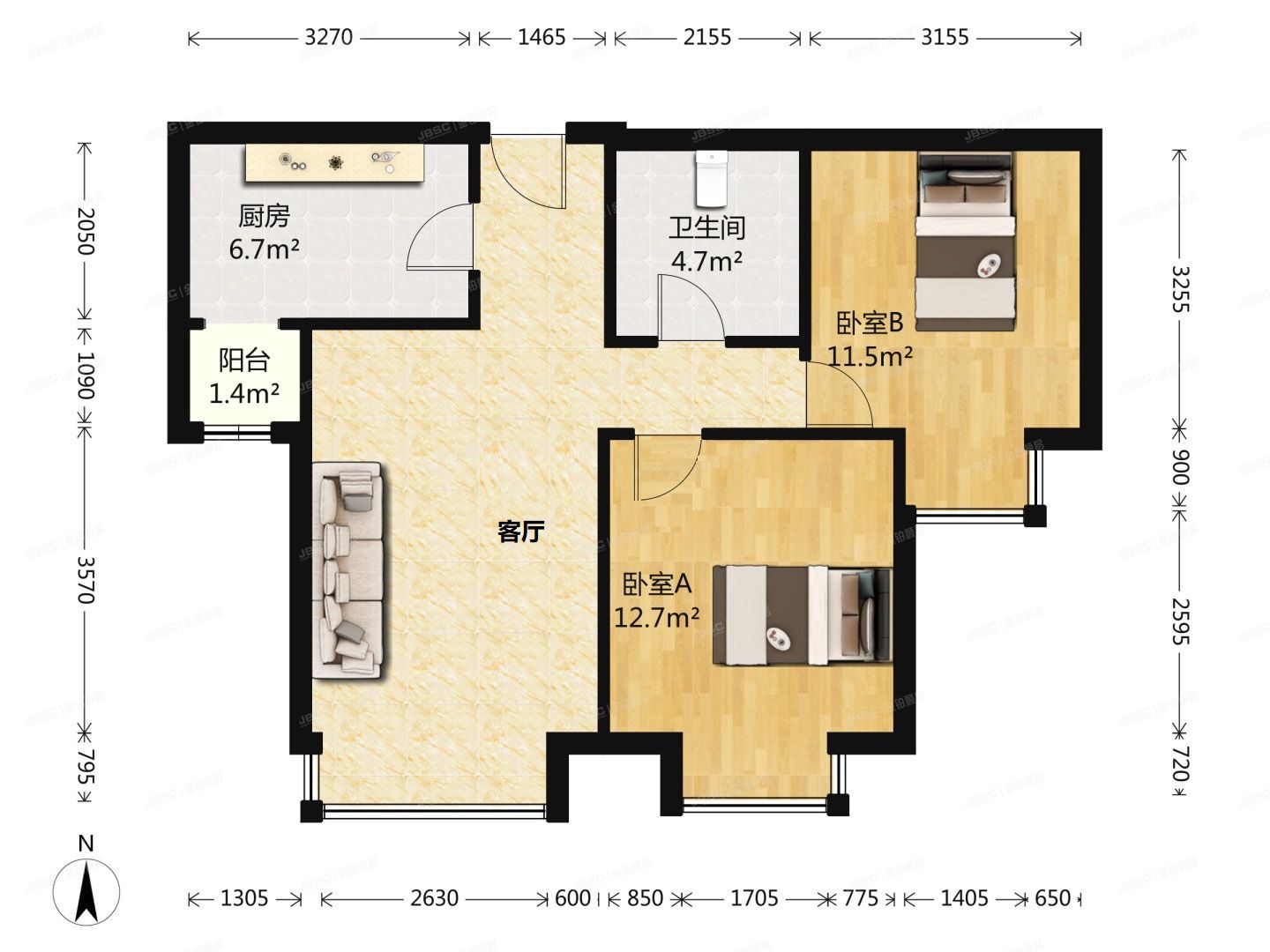 大兴区 鹿华路2号院1号楼4层2单元502（中信新城东区）