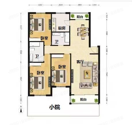大兴区 福星花园11楼1单元102号
