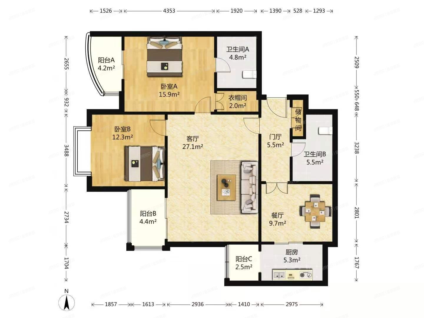 朝阳区 华威里2号楼27D号（翌景嘉园）