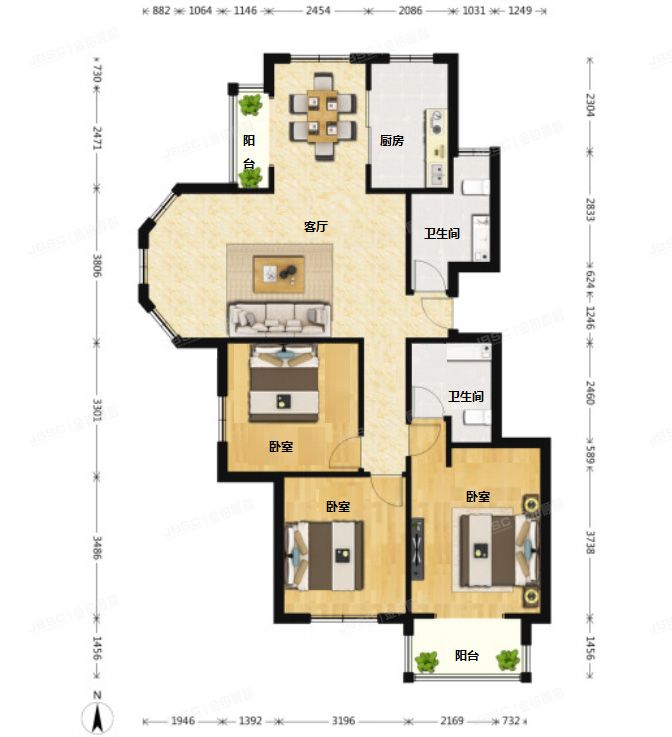 房山区-阎村镇(绿城百合公寓南区)云栖苑7号楼5层501号