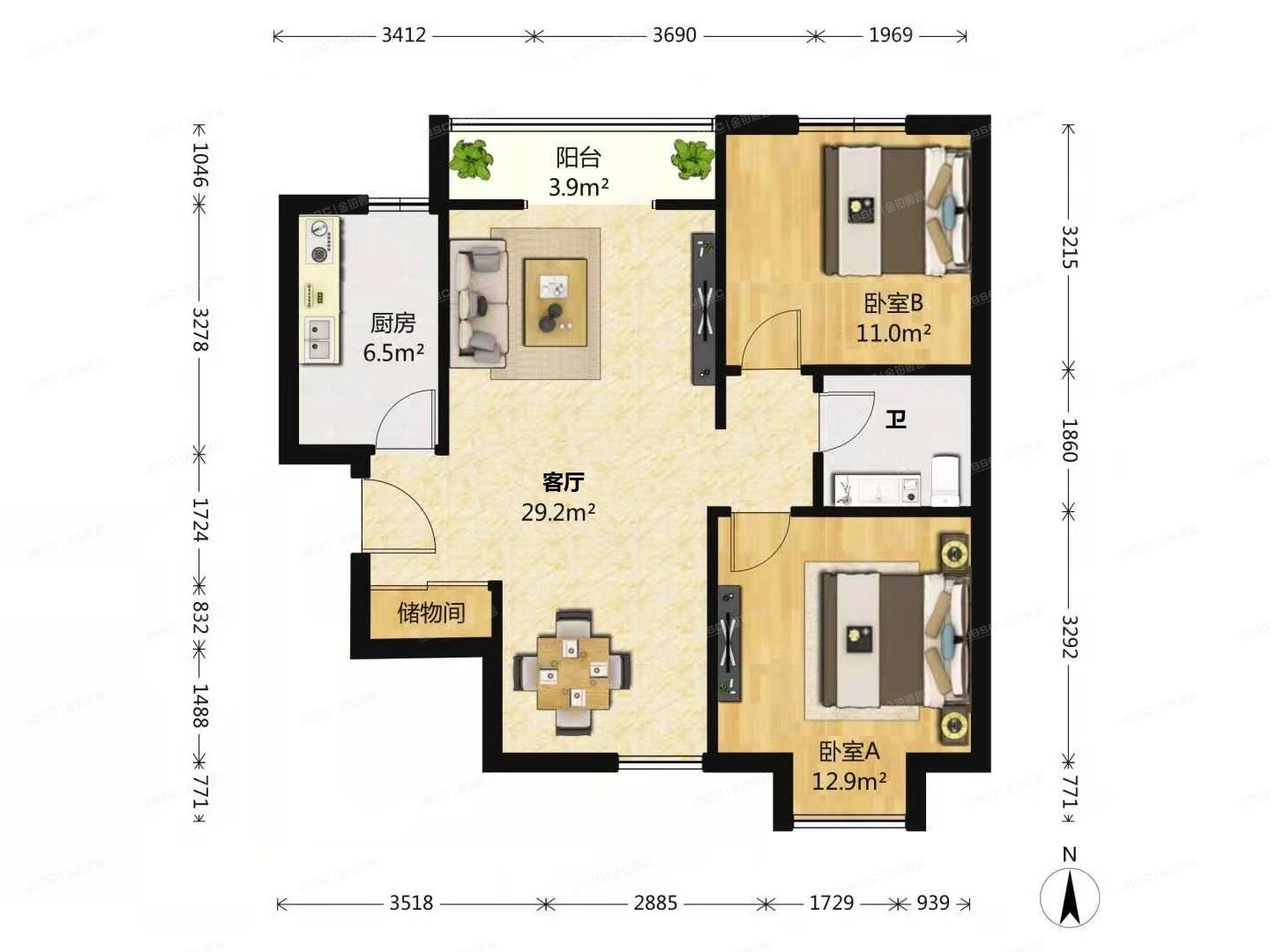 西城区 菜市口大街6号院1号楼5层2单元601（中信锦园）