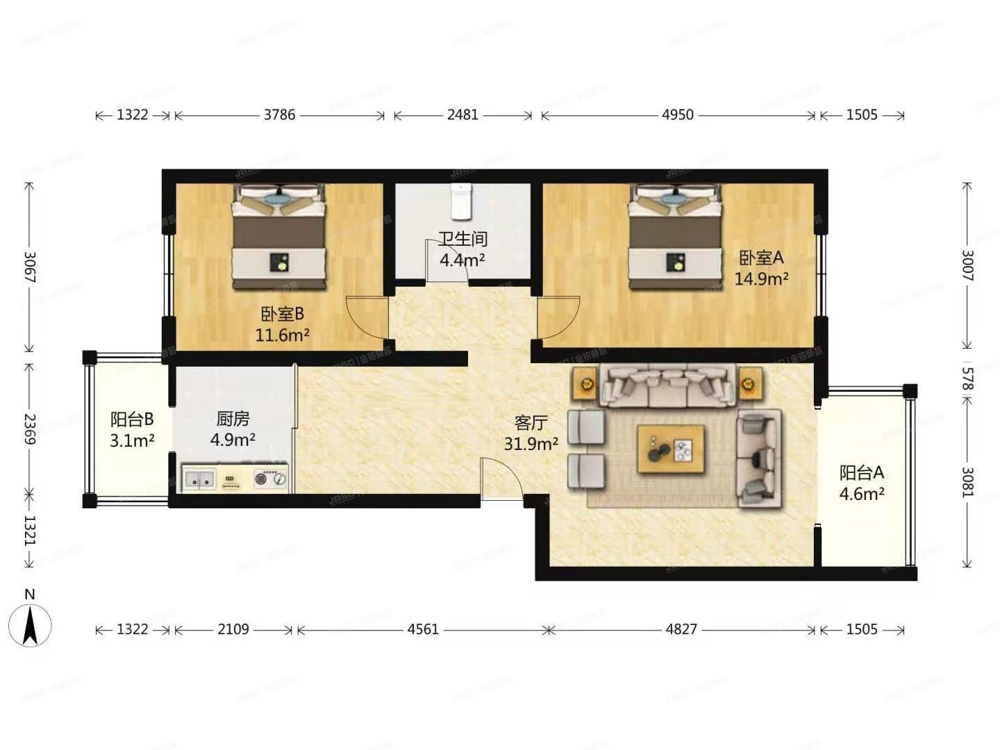 朝阳区 朝新嘉园东里二区4号楼1层1门101（朝阳新城二区）