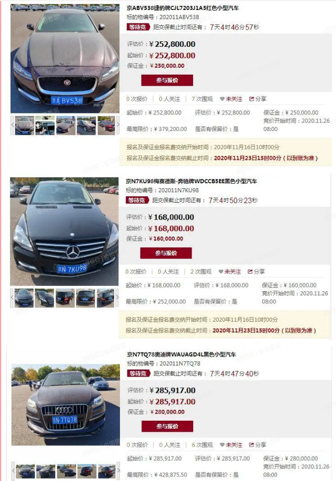 2020年第二期京牌小客车司法处置今日启动，176辆车等你选！