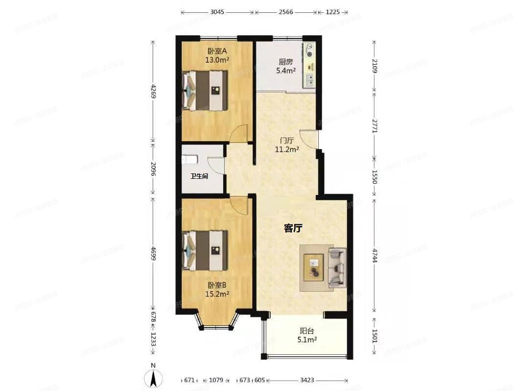 房山区-窦店镇 汇丰街3号院10号楼3层1单元302号（世界名园）
