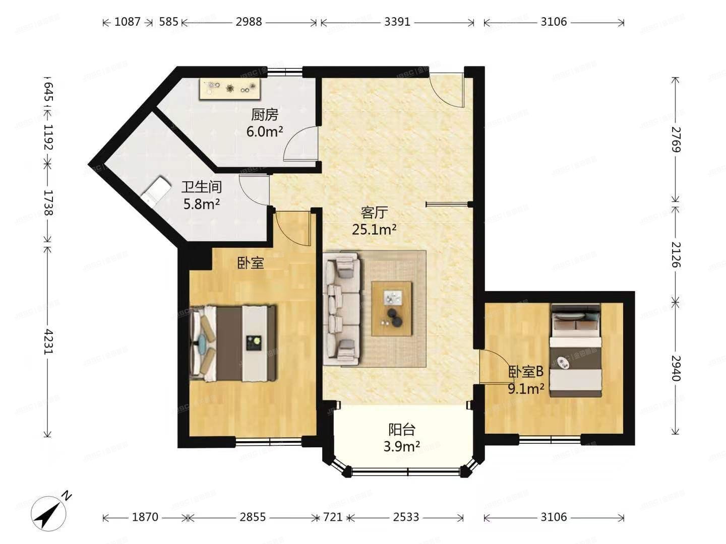 朝阳区 望京西园417号楼6层603（望京西园四区）