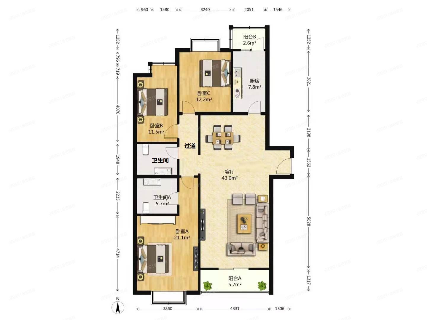 丰台区 骏景园南区5号楼15层1502号（珠江骏景南区）