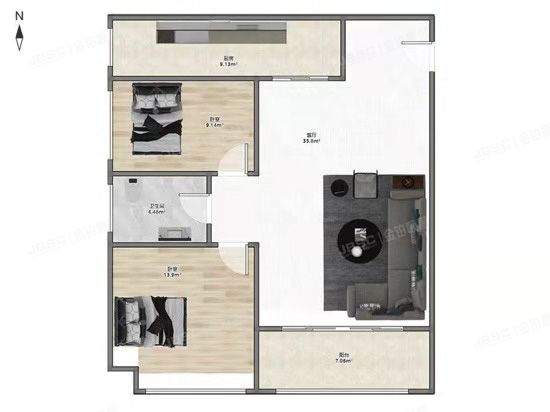 通州区 临河里5号楼12层1单元1203号（华业东方玫瑰）