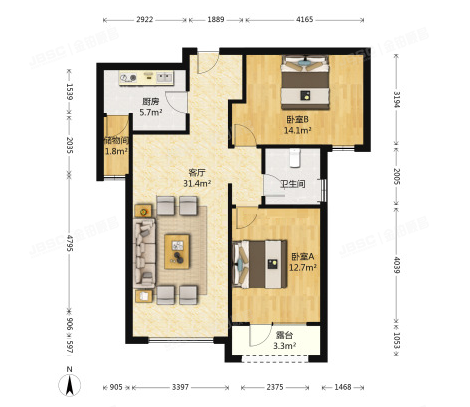 大兴区 龙景湾四区30号楼4层502（龙景湾）