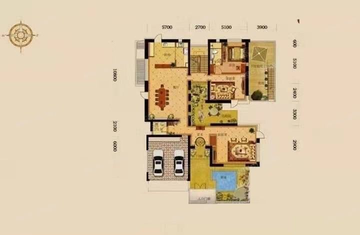 顺义区 金碧湖畔花园南区甲35号-1至2层（御墅）别墅