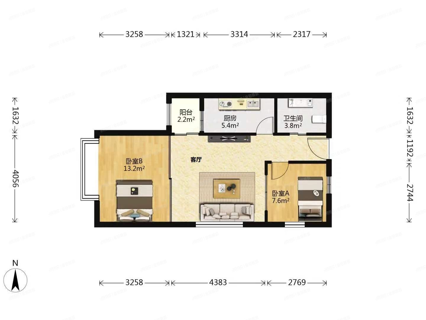 通州区 潞苑南里73号楼10层1116（珠江丽景家园）