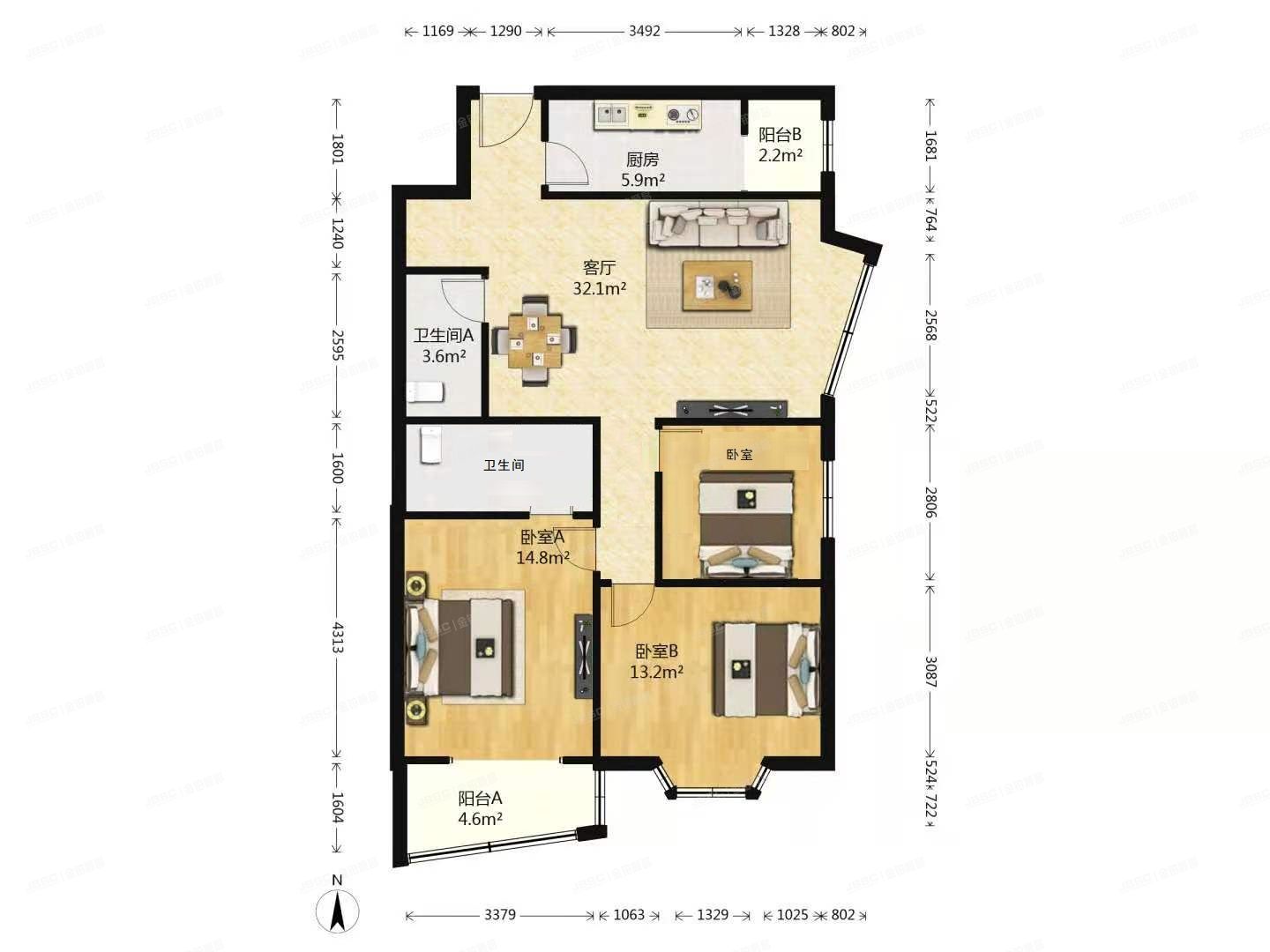 丰台区 翠庭园3号楼1104号（嘉和人家）